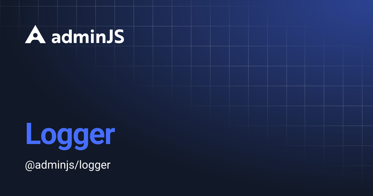 Logger | AdminJS